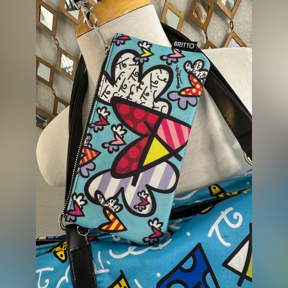 Colorful Britto Tote And Wristlet Set View 6